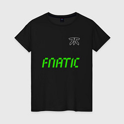 Футболка хлопковая женская Fnatic арт, цвет: черный