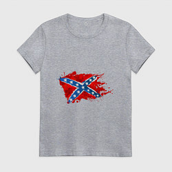 Футболка хлопковая женская Конфедерация брызги, цвет: меланж
