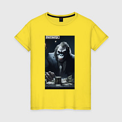 Женская футболка Payday 3 gorilla with money