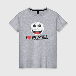 Женская футболка Волейбольный смайл