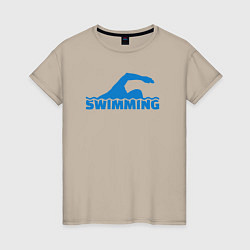 Женская футболка Swimming sport