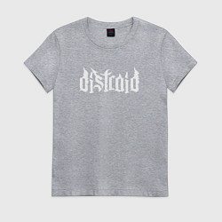 Футболка хлопковая женская Логотип Distraid, цвет: меланж