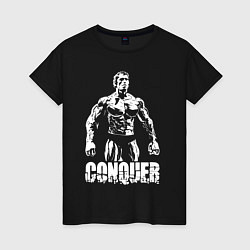 Футболка хлопковая женская Arnold conquer, цвет: черный