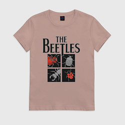 Футболка хлопковая женская Beetles, цвет: пыльно-розовый