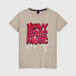 Женская футболка Heavy bass music