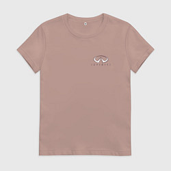 Футболка хлопковая женская Infiniti G37 Stance V4, цвет: пыльно-розовый