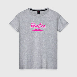 Женская футболка Barbie барбер и усы