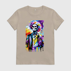 Женская футболка Cool skeleton - pop art - neural network