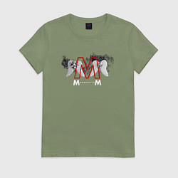 Футболка хлопковая женская Depeche Mode - Memento Mori Angels, цвет: авокадо