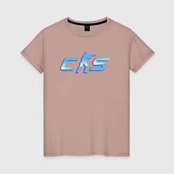 Женская футболка CS2 blue logo