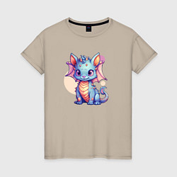 Женская футболка Cute dragon cat