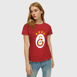 Футболка хлопковая женская Galatasaray fc sport, цвет: красный — фото 2