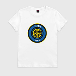 Футболка хлопковая женская Inter sport fc, цвет: белый