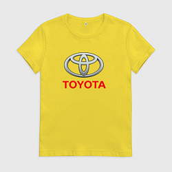 Футболка хлопковая женская Toyota sport auto brend, цвет: желтый
