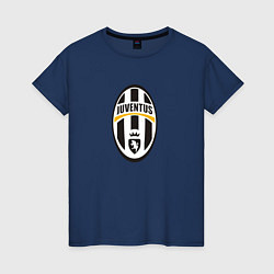 Футболка хлопковая женская Juventus sport fc, цвет: тёмно-синий