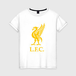 Футболка хлопковая женская Liverpool sport fc, цвет: белый