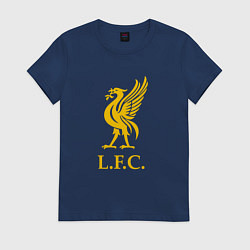 Футболка хлопковая женская Liverpool sport fc, цвет: тёмно-синий