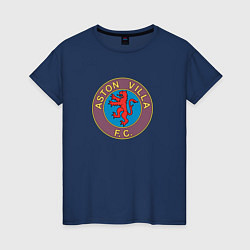 Футболка хлопковая женская Астон Вилла клуб, цвет: тёмно-синий