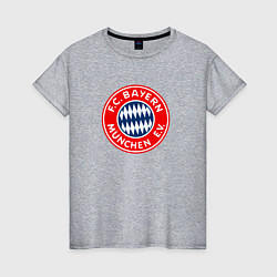 Футболка хлопковая женская Бавария клуб, цвет: меланж