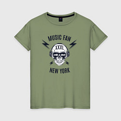 Женская футболка Music fan New York