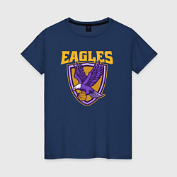 Футболка хлопковая женская Eagles basketball, цвет: тёмно-синий
