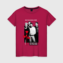 Футболка хлопковая женская Depeche Mode - Im vintage rose, цвет: маджента