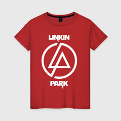 Футболка хлопковая женская Linkin Park logo, цвет: красный