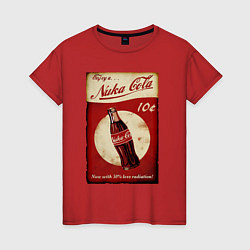 Футболка хлопковая женская Nuka cola price, цвет: красный