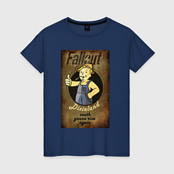 Футболка хлопковая женская Fallout - dixieland, цвет: тёмно-синий