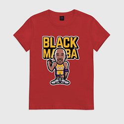 Футболка хлопковая женская Kobe black mamba, цвет: красный