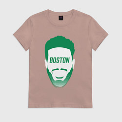 Футболка хлопковая женская Boston Tatum, цвет: пыльно-розовый