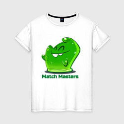Футболка хлопковая женская Слайм из Match Masters, цвет: белый