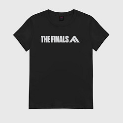 Футболка хлопковая женская The finals logo, цвет: черный