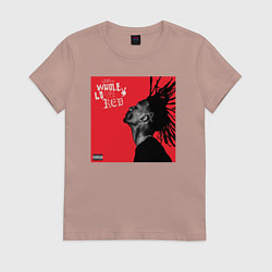 Футболка хлопковая женская Wlole lotta, цвет: пыльно-розовый