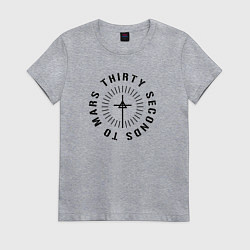 Футболка хлопковая женская 30STM logo, цвет: меланж