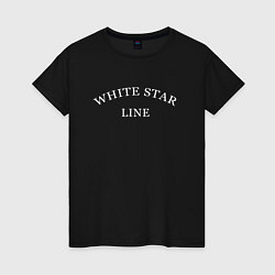 Женская футболка White star line - копия дизайна экипажа на титаник