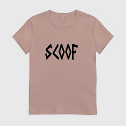Футболка хлопковая женская Скуф металл, цвет: пыльно-розовый