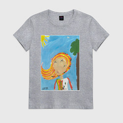 Футболка хлопковая женская Счастливая весна, цвет: меланж