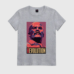 Женская футболка Lenin revolution