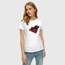 Футболка хлопковая женская Formula-1 McLaren, цвет: белый — фото 2