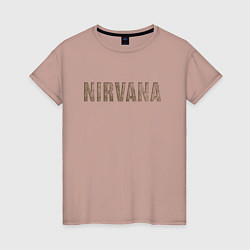 Женская футболка Nirvana grunge text