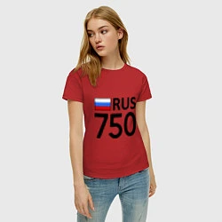 Футболка хлопковая женская RUS 750, цвет: красный — фото 2