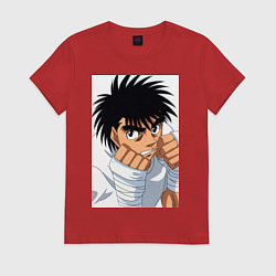 Футболка хлопковая женская Иппо Боксер, цвет: красный