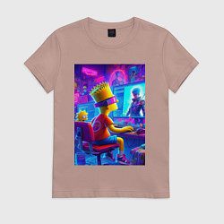 Женская футболка Барт и Мэгги выбирают персонажа