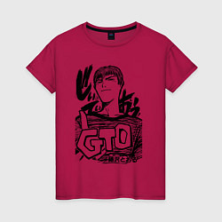 Футболка хлопковая женская Эйкити Онидзука - GTO, цвет: маджента