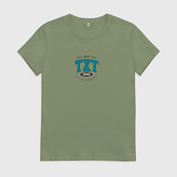 Футболка хлопковая женская TXT legendary, цвет: авокадо
