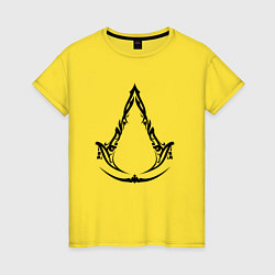 Футболка хлопковая женская Assassins creed - mirage, цвет: желтый