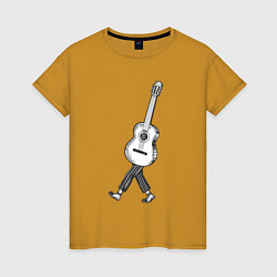 Женская футболка Человек гитара