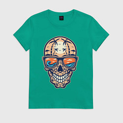 Женская футболка Summer skull