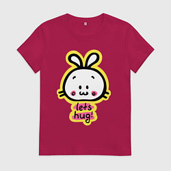 Женская футболка Зайчик давай обниматься